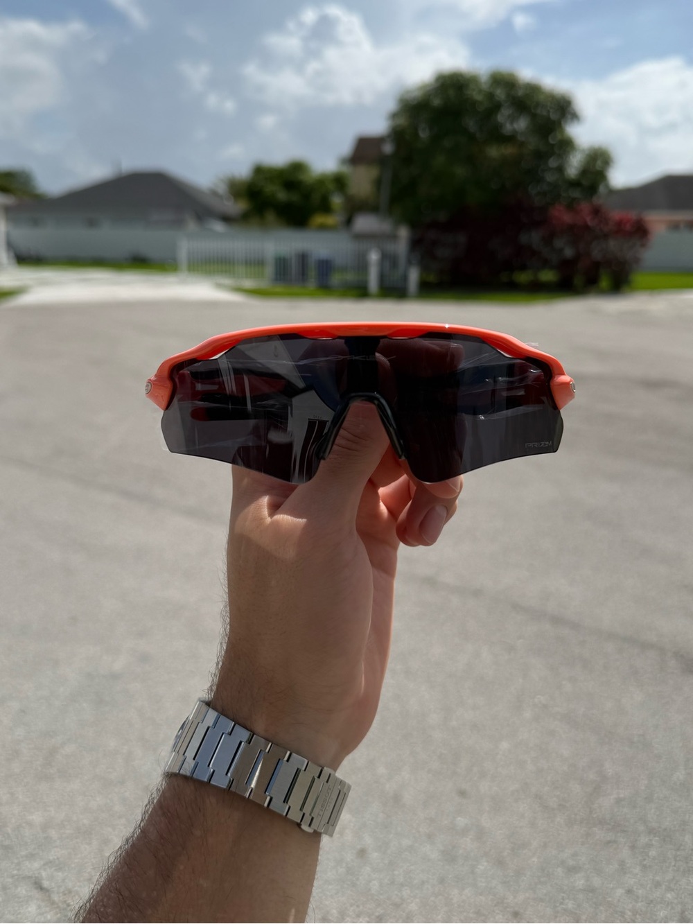 Oakley orange frame - black lens Protective Sunglasses Set